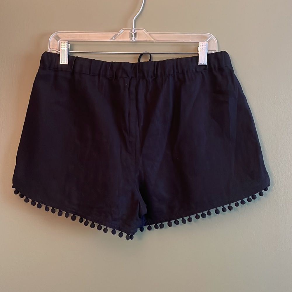 J. Crew Boho Linen Cotton Blend Drawstring Pom Hem Pull On Shorts Sz S - Picture 4 of 6